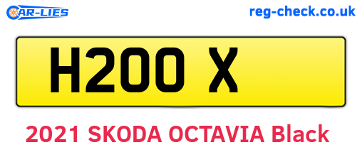 H2OOX are the vehicle registration plates.
