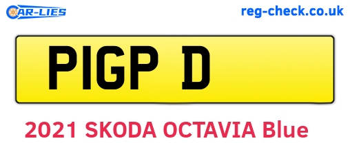 P1GPD are the vehicle registration plates.