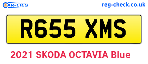 R655XMS are the vehicle registration plates.