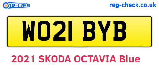 WO21BYB are the vehicle registration plates.