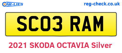 SC03RAM are the vehicle registration plates.