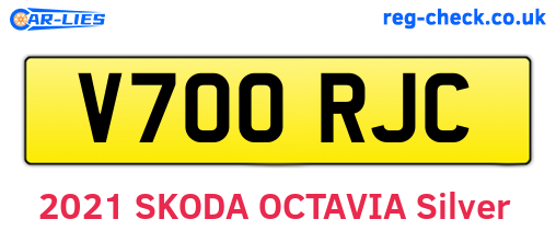 V700RJC are the vehicle registration plates.