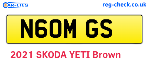 N60MGS are the vehicle registration plates.