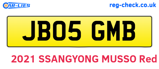 JB05GMB are the vehicle registration plates.