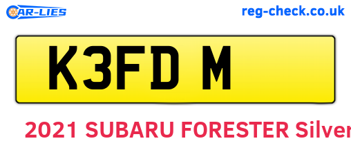 K3FDM are the vehicle registration plates.