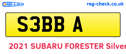 S3BBA are the vehicle registration plates.