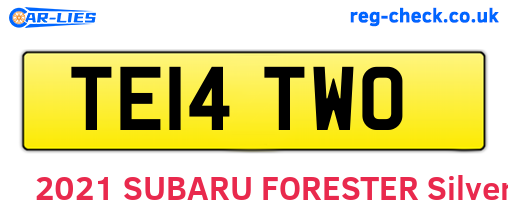 TE14TWO are the vehicle registration plates.