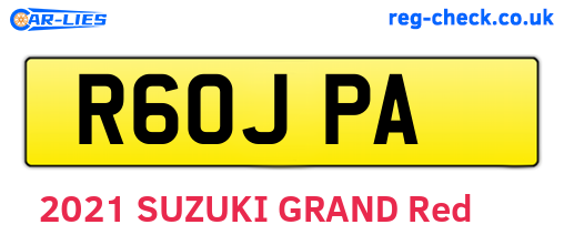 R60JPA are the vehicle registration plates.