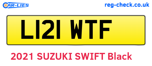 L121WTF are the vehicle registration plates.