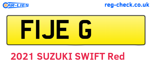 F1JEG are the vehicle registration plates.