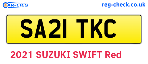 SA21TKC are the vehicle registration plates.