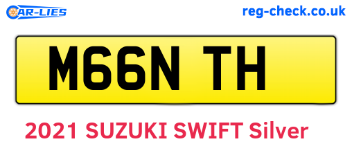 M66NTH are the vehicle registration plates.