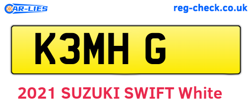 K3MHG are the vehicle registration plates.
