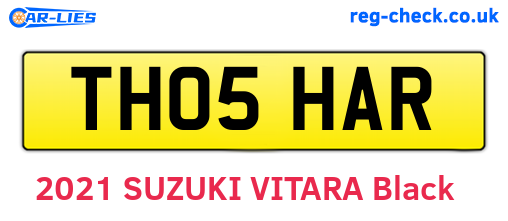TH05HAR are the vehicle registration plates.