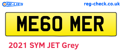 ME60MER are the vehicle registration plates.