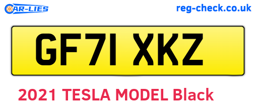GF71XKZ are the vehicle registration plates.
