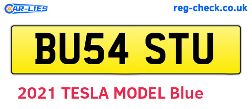 BU54STU are the vehicle registration plates.