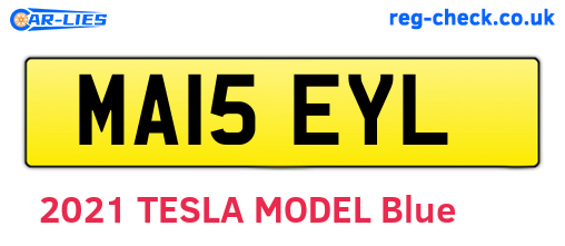 MA15EYL are the vehicle registration plates.