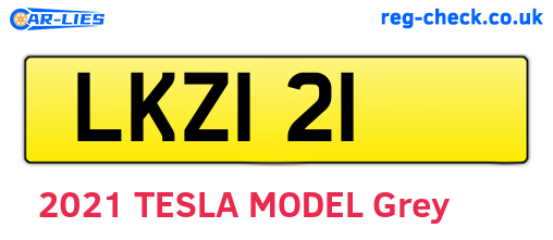 LKZ121 are the vehicle registration plates.
