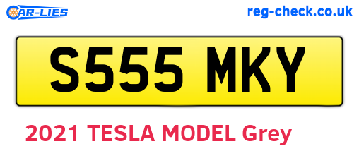 S555MKY are the vehicle registration plates.