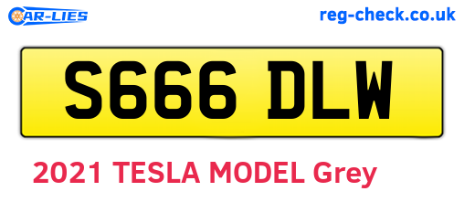 S666DLW are the vehicle registration plates.