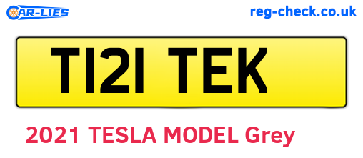 T121TEK are the vehicle registration plates.