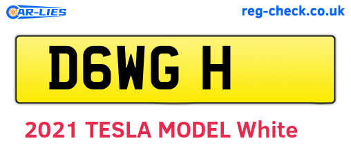 D6WGH are the vehicle registration plates.