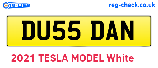 DU55DAN are the vehicle registration plates.