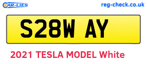 S28WAY are the vehicle registration plates.