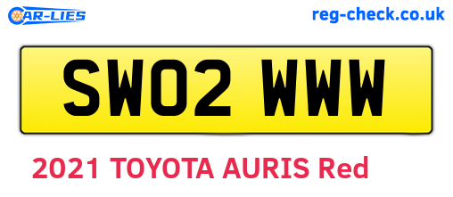 SW02WWW are the vehicle registration plates.