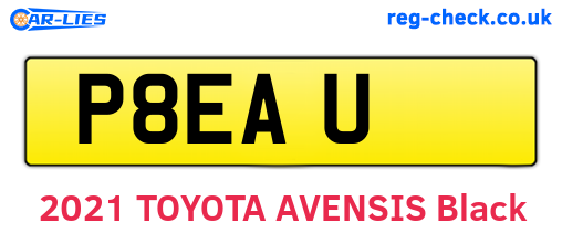 P8EAU are the vehicle registration plates.