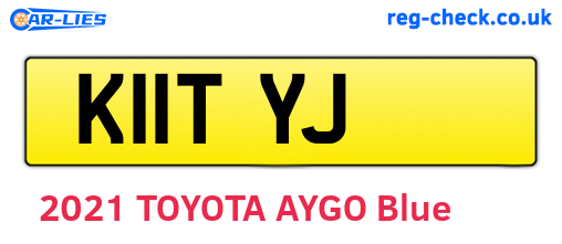 K11TYJ are the vehicle registration plates.