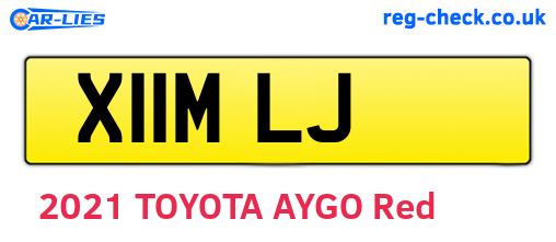 X11MLJ are the vehicle registration plates.