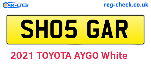 SH05GAR are the vehicle registration plates.