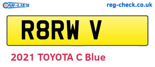 R8RWV are the vehicle registration plates.