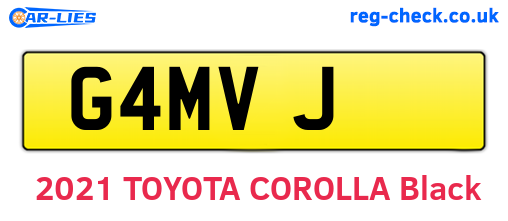 G4MVJ are the vehicle registration plates.