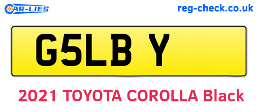 G5LBY are the vehicle registration plates.