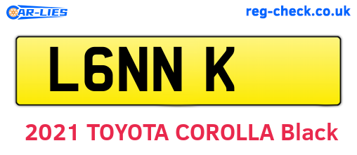 L6NNK are the vehicle registration plates.
