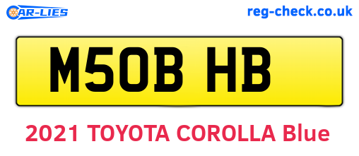 M50BHB are the vehicle registration plates.