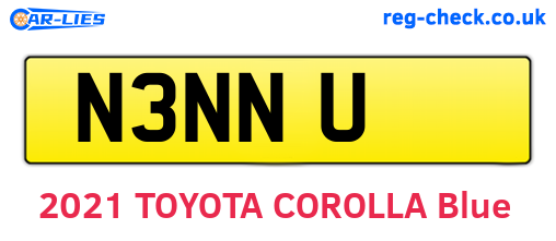 N3NNU are the vehicle registration plates.