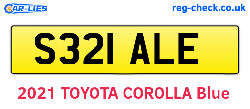 S321ALE are the vehicle registration plates.