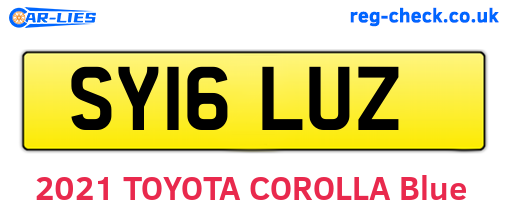 SY16LUZ are the vehicle registration plates.