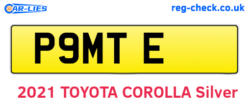 P9MTE are the vehicle registration plates.