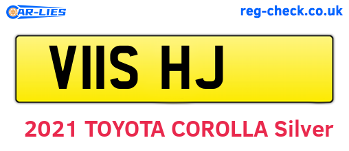 V11SHJ are the vehicle registration plates.