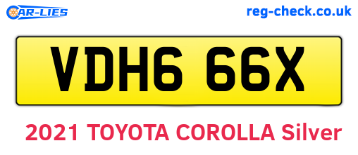 VDH666X are the vehicle registration plates.