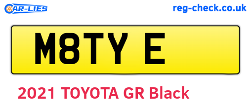 M8TYE are the vehicle registration plates.