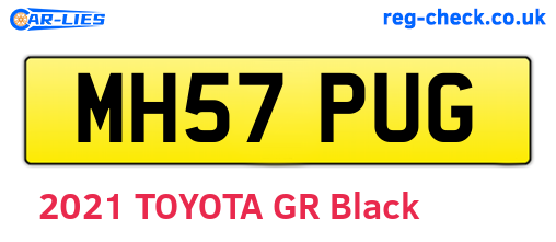 MH57PUG are the vehicle registration plates.