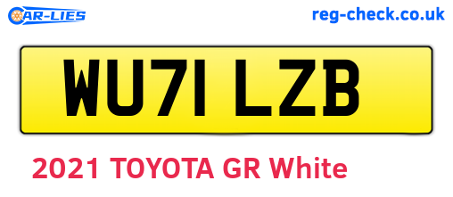WU71LZB are the vehicle registration plates.