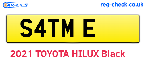 S4TME are the vehicle registration plates.