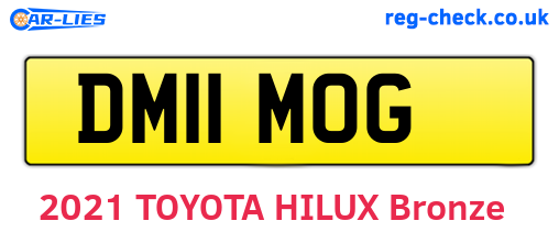 DM11MOG are the vehicle registration plates.